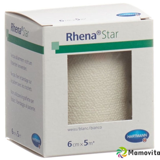 Rhena Star Elastic Bandages 6cmx5m White buy online