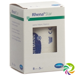 Rhena Star Elastic Bandages 8cmx5m White