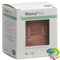 Rhena Star Elastische Binden 6cmx5m Hautfarbig (neu)