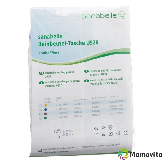 Sanabelle Beinbeuteltasche U920 Grösse M Blau buy online