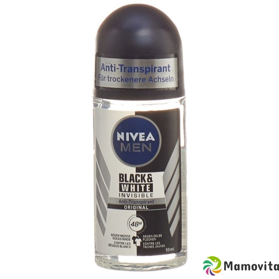 Nivea Male Invisible Black&White Roll-On Antitranspirant 50ml buy online