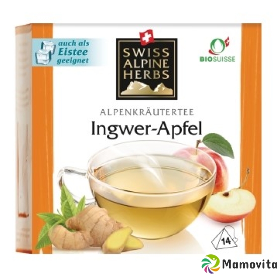 Swiss Alpine Herbs Ingwer-Apfel Tee Knos Ch 14 Stück buy online