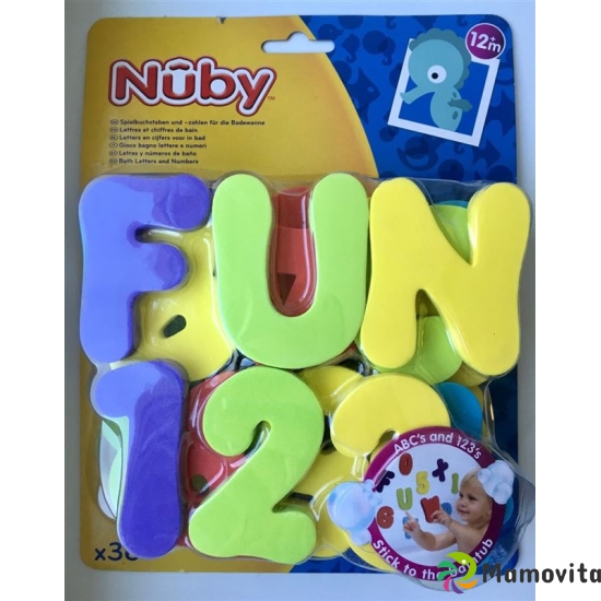 Nuby Alphabet und Zahlen für Badewanne 36 Stück buy online