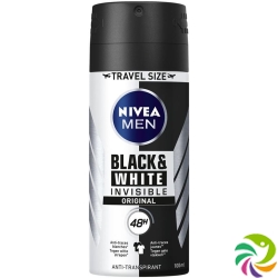 Nivea Male Deo Invis Black&wh Pow Pock Size 100ml