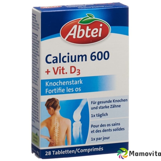 Abtei Calcium 600 + Vit D3 Tabletten 28 Stück buy online