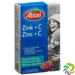 Abtei Zink + C Lutschtabletten 40 Stück