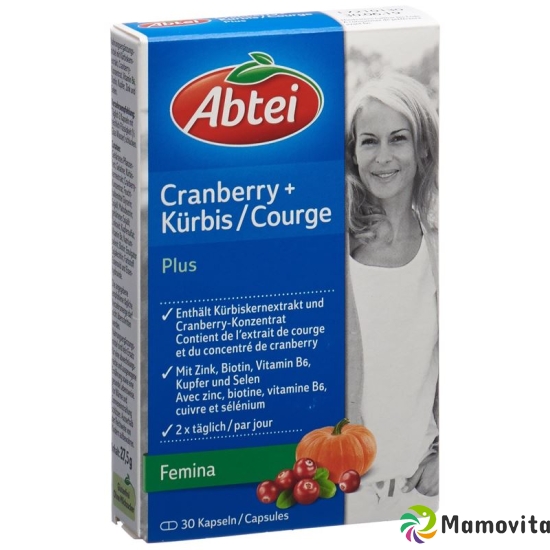 Abtei Cranberry + Kürbis Plus Kapseln 30 Stück buy online