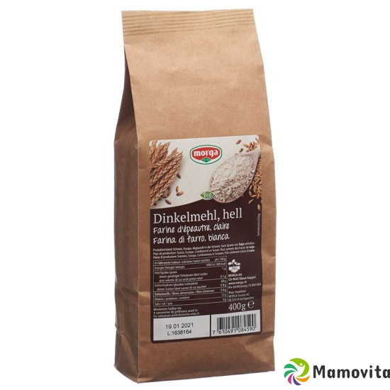 Morga Dinkelmehl Hell Bio Beutel 400g buy online