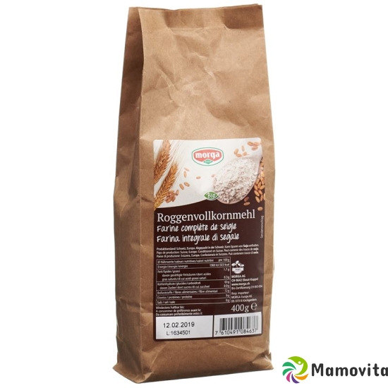 Morga Roggenvollkornmehl Bio Beutel 400g buy online