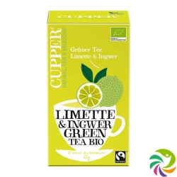 Cupper Grüner Tee Limette&ingwer Fairtr Bio 20 Stück