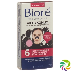 Biore Tiefenreinig Clear-up Strip Aktivkohle 6 Stück