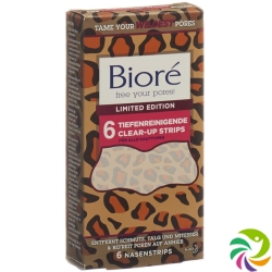 Biore Tiefenreinig Clear-up Strip Cheet Wild 6 Stück