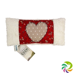 Sky green rape pillow 12x26cm heart palpitations red