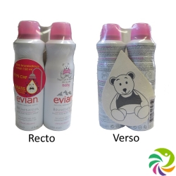 Evian Brumisateur Baby Duo +badeteddy 2x 150ml