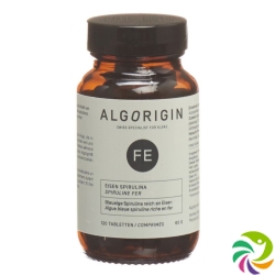 Algorigin Eisen Spirulina Tabletten Flasche 120 Stück