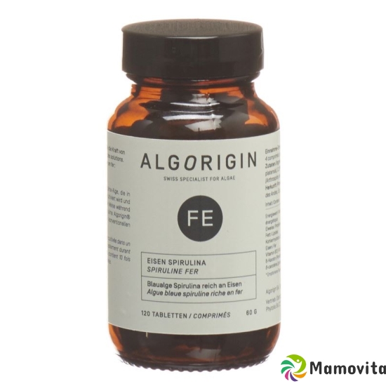 Algorigin Eisen Spirulina Tabletten Flasche 120 Stück buy online