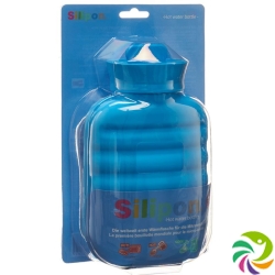 Silipon hot water bottle 1L Blue Made of silicone