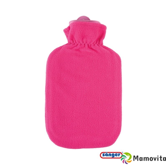 Sänger Hot-water bottle natural rubber fleece cover 2L Candypink buy online