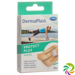 Dermaplast Protect Plus Family Strip 3 Sizes 32 Pieces