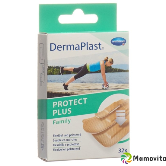 Dermaplast Protect Plus Family Strip 3 Sizes 32 Pieces buy online