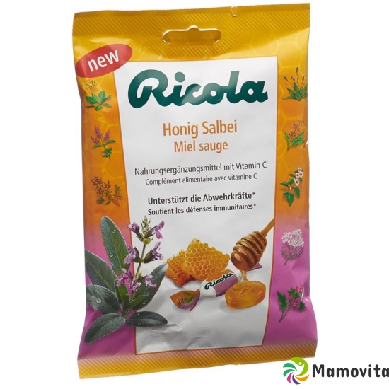 Ricola Honig Salbei mit Zucker Beutel 75g buy online