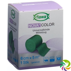 Flawa Nova Color Universalbinde 6cmx5m Grün