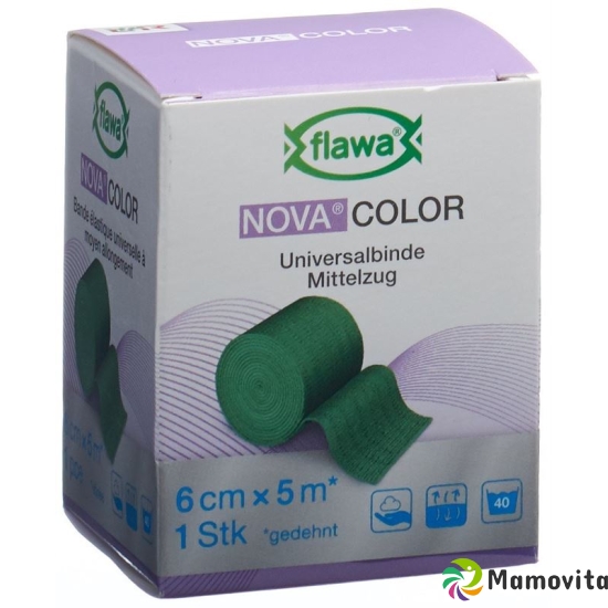 Flawa Nova Color Universalbinde 6cmx5m Grün buy online