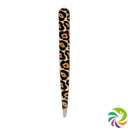 Hausmann Tweezers Slanted Leopard Wildlife Design