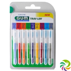 Gum Trav-Ler Interdental Bürsten 9 Grössen 9 Stück