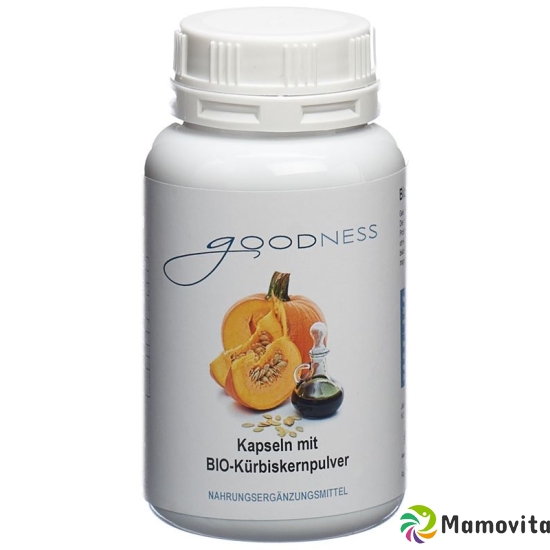 Goodness Bio-Kürbiskernpulver Kapseln 600mg 150 Stück buy online