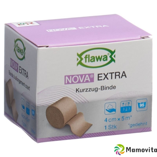 Flawa Nova Extra short stretch bandage 4cmx5m tan buy online