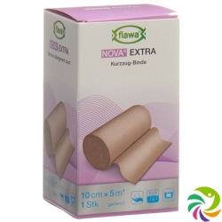 Flawa Nova Extra Short-Stretch Bandage 10cmx5m Skin-Coloured