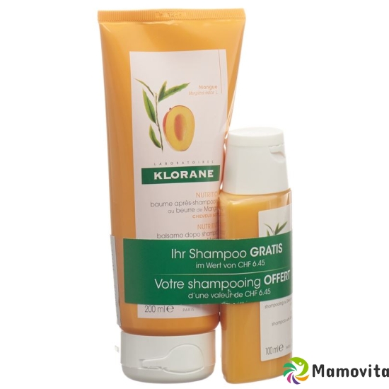 Klorane Mango-pflegespülung 200ml +shamp 100ml buy online