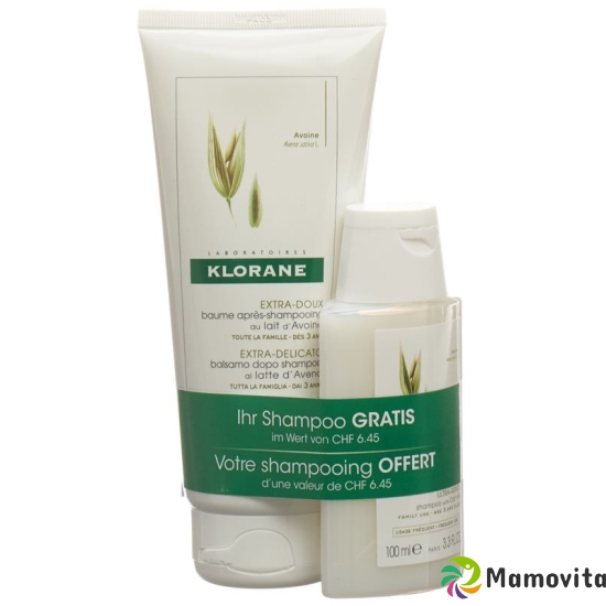 Klorane Hafermilch-pflegespül 200ml +shamp 100ml buy online