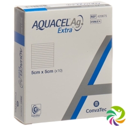 Aquacel (pi) Ag Extra Hydro Verband 5x5cm 10 Stück