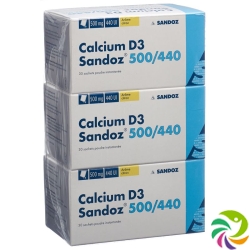 Calcium D3 Sandoz Pulver 500/440 Beutel 90 Stück