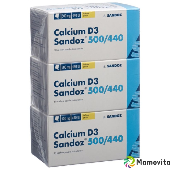 Calcium D3 Sandoz Pulver 500/440 Beutel 90 Stück buy online