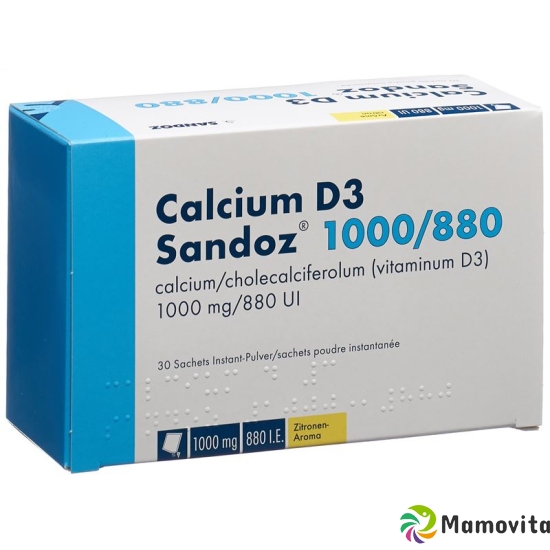 Calcium D3 Sandoz Pulver 1000/880 Beutel 30 Stück buy online