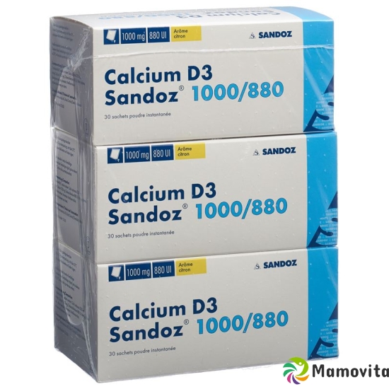 Calcium D3 Sandoz Pulver 1000/880 Beutel 90 Stück buy online