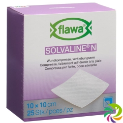 Flawa Solvaline N Kompressen Steril 10x10cm 25 Stück