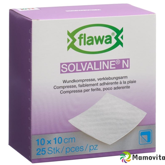 Flawa Solvaline N Kompressen Steril 10x10cm 25 Stück buy online