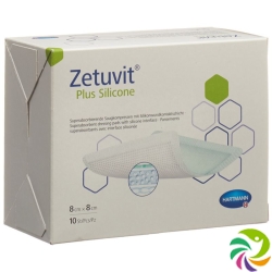 Zetuvit Plus Silicone 8x8cm 10 Stück