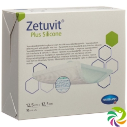 Zetuvit Plus Silicone 12.5x12.5cm 10 Stück