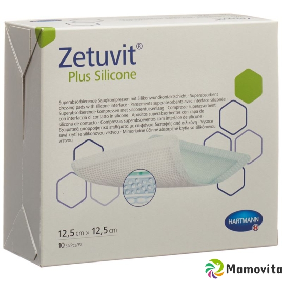 Zetuvit Plus Silicone 12.5x12.5cm 10 Stück buy online