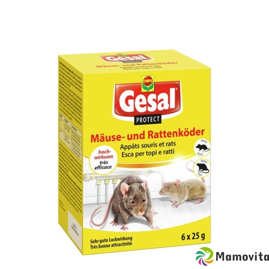 Gesal Protect Maeuse und Rattenkoeder 6x 25g buy online