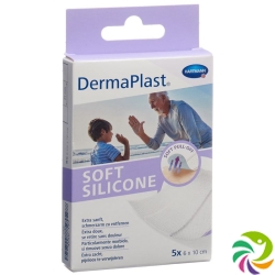 Dermaplast Soft Silicone 6x10cm 5 pieces