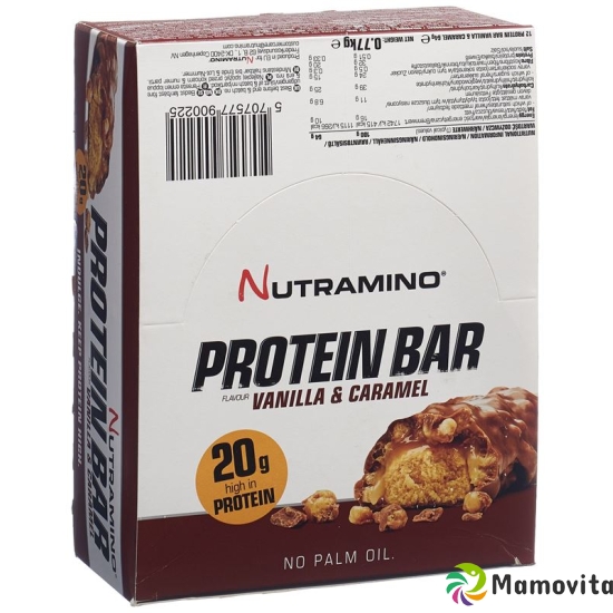 Nutramino Proteinbar Vanilla & Caramel 12x 64g buy online