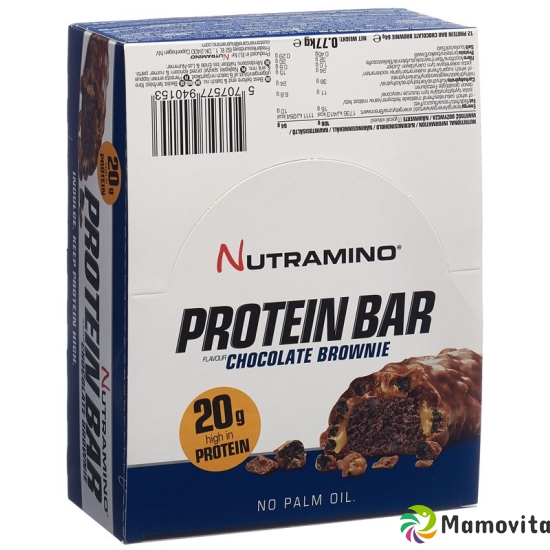 Nutramino Proteinbar Chocolate Brownie 12x 64g buy online