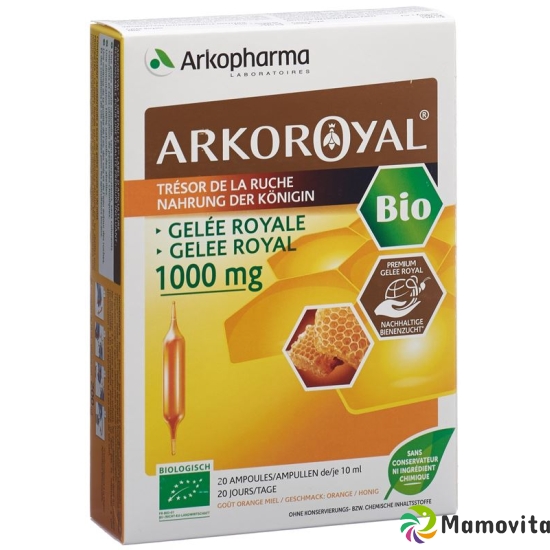 Arkoroyal Gelee Royale 1000mg Bio Trinkampullen 20 Stück buy online