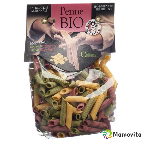 Optimys Dreifarbige Mais-Penne Bio Beutel 250g buy online